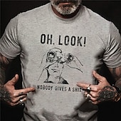 abordables T-shirt graphique pour hommes-Homme Dessin animé Lettre Impressions Graphiques T-shirt T-shirt graphique Coton Manche Courte Graphique Chemise Noir Blanche Jaune T-shirt confortable Extérieur Rue Vêtements de créateurs de mode