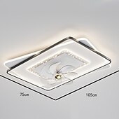 preiswerte Deckenventilator-Leuchten-Deckenventilator mit Licht dimmbar 105/50cm 6 Windgeschwindigkeiten moderner Deckenventilator für Schlafzimmer, Wohnzimmer ca&amp;amp; Fernbedienung 110-240V