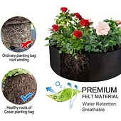cheap Plant Grow Bags-Extra Large Fabric Raised Planting Bed Round Flower Pot Planter Bag Garden Bed Bag Herb Flower Vegetable Plant