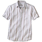 cheap Men&#039;s Button Up Shirts-Men&#039;s Shirt Summer Shirt Casual Shirt Beach Shirt Button Up Shirt Striped Shirts White Short Sleeve Striped Lapel Vacation Street Print Clothing Apparel Polyester Fashion Leisure Hawaiian