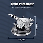 economico Purificatore d&#039;aria per auto-decorazioni per auto modello di aeroplano da combattimento rotante solare per auto ornamento per interni auto cruscotto da combattimento