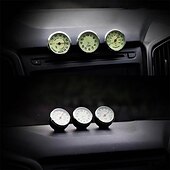 economico Ornamenti e pendenti per auto-1pc orologio luminoso per auto termometro igrometro decorazione per auto orologio luminoso per auto orologio al quarzo multi-funzione decorazione per interni auto