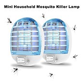 billige Bug Zapper-bug zapper innendørs, fluefelle for innendørs, elektronisk myggdreper mygg zapper med blått lys for stue, hjem, kjøkken, soverom, babyrom, kontor(2 pakker)