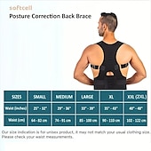 cheap Braces &amp; Supports-Unisex Back Brace Posture Corrector, Magnetic Lumbar Back Support Belt For Back Pain Relief (Order A Size Up)