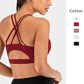 economico Reggiseni sportivi &amp; gilet-Per donna Reggiseno imbottito Regolabile Asciugatura Rapida Leggero Gli sport Tinta unica Reggiseni sportivi Top reggiseno Per Allenamento in Palestra Danza Corsa Abbigliamento sportivo