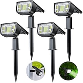 olcso Kültéri reflektorok-4db 1db 1 W Pathway Lights &amp; Lanterns Vízálló fényvezérlő 3 az 1-ben Fehér 1.3 V Kültéri világítás Udvar Kert 45 LED gyöngyök