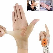 billiga Hängslen och stöd-magnetiska terapihandskar handled ärm handled stukning fast handled ärm silikon tumm ärm mus handskydd