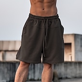 economico Scalda-muscoli-Per uomo Pantaloncini sportivi Pantaloncini attivi Pantaloncini da sudore Tasche Liscio Comfort Traspirante Esterno Giornaliero Per uscire 100% cotone Di tendenza Informale Nero Marrone