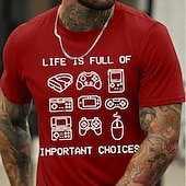 economico Magliette grafiche da uomo-Per uomo Cartoni animati Stampe Grafiche Hobby Maglietta Maglietta grafica Cotone Maniche Corte Grafico Camicia Vinaccia Nero Bianco Maglietta comoda Vacanza Streetwear Abbigliamento di stilista