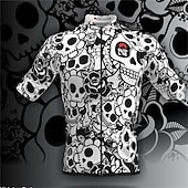 voordelige Heren shirts-Voor heren Wielrenshirt Korte mouw Fietsen Shirt Kleding Bovenlichaam met 3 achterzakken Fietsen Ademend Sneldrogend Achterzak Zilver Donker Grijs Paars Grafisch Sport Kleding