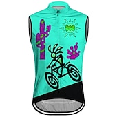 cheap Men's Jerseys-Men's Cycling Vest Cycling Jersey Graphic Funny Sleeveless Bike Vest / Gilet Jersey Top with 3 Rear Pockets Mountain Bike MTB Road Bike Cycling Quick Dry Back Pocket Moisture Wicking Breathable Sports