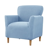 abordables Cubierta de sillón y silla sin brazo-Funda elástica para sillón color burdeos, funda protectora para sofá de 1 plaza con base elástica para niños y mascotas