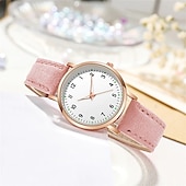 levne Quartz hodinky-dámské hodinky móda ležérní kožený pásek hodinky svítící jednoduché dámské malý ciferník quartzové hodiny šaty náramkové hodinky reloj mujer