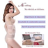 cheap Braces &amp; Supports-3 in 1 Postpartum Support - Recovery Belly/waist/pelvis Belt Shapewear Slimming Girdle, Beige,