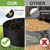 cheap Plant Grow Bags-Extra Large Fabric Raised Planting Bed Round Flower Pot Planter Bag Garden Bed Bag Herb Flower Vegetable Plant