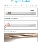 cheap Cabinet Light-Light In The Box Motion Sensor Cabinet Light Ultra Thin Under Cabinet Lighting USB Rechargeable Battery Operated, Tri-color Wireless Closet Lights Night Lights for Bedroom Wardrobe Stairs