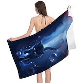 cheap Beach Towel Sets-1PC Beach Swimming Towels Tiger Lion Wolf Cartoon Animal Pattern Printing Folded Quick-Dry Soft Towels Home Decor Travel