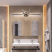 economico Luci per specchi-lampada frontale a specchio a led vanity light 80cm 20w applique da parete per camera da letto semplice moderna bagno alluminio acrilico nero ip20 110-240v