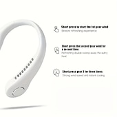 halpa lämmitys &amp; jäähdytys-kannettava kaulatuuletin sähköinen langaton tuuletin usb-lataus minituuletin jäähdytyssiipitön hiljainen kaulatuuletin urheilu matka työ oppiminen kaula roikkuu olkapäässä kaula tuuletin kosketus