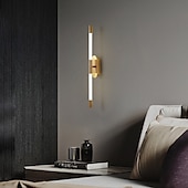 abordables Appliques murales d&#039;intérieur-applique murale led bande design 22 &quot;moderne led fond applique murale salon chambre chevet 10w aluminium applique murale intérieure ligting applique blanc chaud 1pcs 110-240v