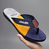 billige Uformelle sandaler-stilige flip-flops for menn med teksturert såle – komfortable strandsandaler for sommerbruk