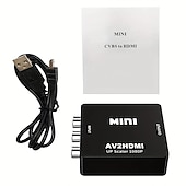 cheap TV Boxes-RCA To HDMI,AV To HDMI Converter1080P  Mini RCA Composite CVBS Video Audio Converter Adapter Supporting PAL/NTSC For TV/PC/ PS3/ STB/Xbox VHS/VCR/Blue-Ray DVD Players