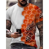 cheap Animal Print T shirts-Men&#039;s Unisex Bee Graphic Prints Shirt T shirt Tee Short Sleeve T shirt 3D Print Crew Neck Shirt Designer Casual Big and Tall Daily Holiday A B C Summer Clothing Apparel S M L XL XXL 3XL 4XL