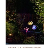 halpa Maisemavalot-aurinkopanos valot värinvaihto ulkona moniväriset aurinkokukat pihavalot vedenpitävä puutarhasisustus (voikukka, lilja, auringonkukka) aurinkoterassi valot monivärinen vaihtuva