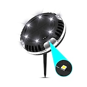 billige Bakkelys-solenergi bakken lys utendørs hage gård terrasse disk lys flerfarget automatisk skiftende 10led vanntett i bakken landskap belysning