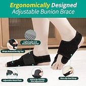cheap Foot Health-A Pair Bunion Corrector for Women and Men, Big Toe Separator Pain Relief, Big Toe Straightener with Splint, Bunion Corrector Pad with Adjustable Strap, Hallux Valgus Brace for Day/Night Support