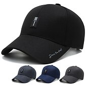 billiga Baseballkeps herr-Herr Basebollkeps Trucker Hat Svart Djupblå Polyester Resor Strandstil Utomhus Semester Slät Justerbara Solskyddskräm Andningsfunktion Mode