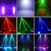 economico Luci da palcoscenico-luci per feste da interno dj palco discoteca luce 4 in 1 con rgbw derby beam rosso verde motivo luce led stroboscopica e marquee dinamico telecomando e controllo dmx ottimo per discoteca club festa dj palco illuminazione