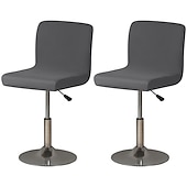 abordables Funda para silla de comedor-2 piezas de funda elástica para taburete de bar, color burdeos, funda para taburete de bar, funda cuadrada giratoria para taburete de bar, funda para silla para comedor, funda de asiento de