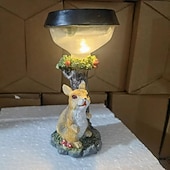 お買い得  ランドスケープライト-ソーラーガーデンリビット装飾装飾品屋外ソーラーライト芝生の装飾かわいい動物ステークパティオヤード像防水猫愛好家のためのギフト