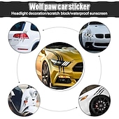 voordelige Carrosserie decoratie &amp; bescherming-starfire 40x12cm auto sticker reflecterende monster klauw kras streep merken koplamp sticker auto stickers auto accessoires