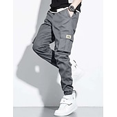 economico Pantaloni cargo-Per uomo Pantaloni cargo Tasca con patta Liscio Comfort Traspirante Esterno Giornaliero Per uscire Di tendenza Informale Nero Verde militare