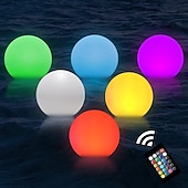 economico Luci subacquee-luce della piscina galleggiante luce della sfera della piscina che cambia colore con telecomando 16 rgb dimmer luce notturna ip65 impermeabile alimentato a batteria luce della vasca idromassaggio piscina festa in giardino decorazione luminosa