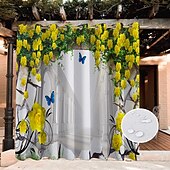billiga Vattentäta gardiner-vattentäta utomhusgardiner för inomhusbröllop uteplats tjock sekretesshylsa gardiner för bröllop sovrum, vardagsrum, veranda, pergola, cabana, 1 panel