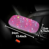tanie Zagłówki i poduszki lędźwiowe do samochodu-bling bling osłona podłokietnika samochodowego lustre crystal konsola środkowa samochodu osłona ochronna uniwersalna poduszka do podłokietnika samochodowego akcesoria do dekoracji wnętrz samochodów