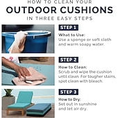 abordables Funda para Cojines de Patio-2 fundas de cojín para patio, 100 % impermeables, para sofá de exterior, de mimbre, funda de asiento de sofá impermeable, funda de silla de mimbre Oxford, protector de muebles