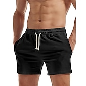 billiga Svett shorts-Herr Rosa shorts Atletiska shorts Svett shorts Träningsshorts Ficka Slät Komfort Andningsfunktion Utomhus Dagligen Utekväll Mode Ledigt Svart Vit