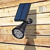 cheap Outdoor Spotlights-Solar Spot Lights Outdoor 2-in-1 Solar Landscape Spotlights Security Lights IP65 Waterproof Wall Lights for Walkway Yard Garden Driveway Pathway Garden 4/7 LED Beads