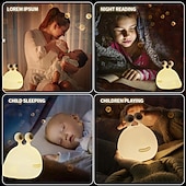 economico Lucine notturne per bambini e neonati-luce notturna lumaca vivaio lampada squishy luce notturna in silicone per l&#039;allattamento lampada da comodino animale carino per neonati bambini adolescenti luce notturna morbida con sensore tattile