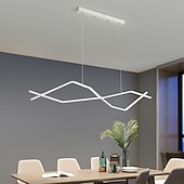 olcso Vonalvezetés-led függőlámpa 100 cm-es sziget lámpák szabályozható vonal dizájn alumínium stílusos minimalista festett felületek étkező konyhai lámpák 110-240v csak távirányítóval szabályozható