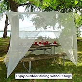 abordables Bâche de camping-éloignez les invités indésirables - moustiquaire pour lit à baldaquin double à king size