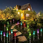 Χαμηλού Κόστους Φωτισμός Τοπίου-ηλιακά φώτα αγγέλου ηλιακά φωτιστικά κήπου, διακοσμητικό δώρο εξωτερικού χώρου για τη μαμά, διακόσμηση βεράντας και νεκροταφείου,