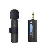 Недорогие Микрофоны-беспроводной петличный микрофон для 3,5 мм смартфона plug and play мини-микрофон для потоковой передачи в реальном времени запись игр автоматическое шумоподавление