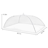 cheap Camp Kitchen-17inch 40 inch Large Food Cover, Mesh Food Tent, White Nylon Covers, Pop-Up Umbrella Screen Tents, Patio Net for Outdoor Camping Picnics Parties BBQ Collapsible and Reusable