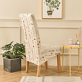 baratos Capa para Cadeira de Jantar-Capas de cadeira de jantar elásticas xl/oversized removível lavável elastano macio capa de cadeira grande com encosto alto para sala de jantar cozinha mesa de hotel banquete