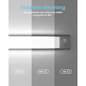 cheap Cabinet Light-Light In The Box Motion Sensor Cabinet Light Ultra Thin Under Cabinet Lighting USB Rechargeable Battery Operated, Tri-color Wireless Closet Lights Night Lights for Bedroom Wardrobe Stairs
